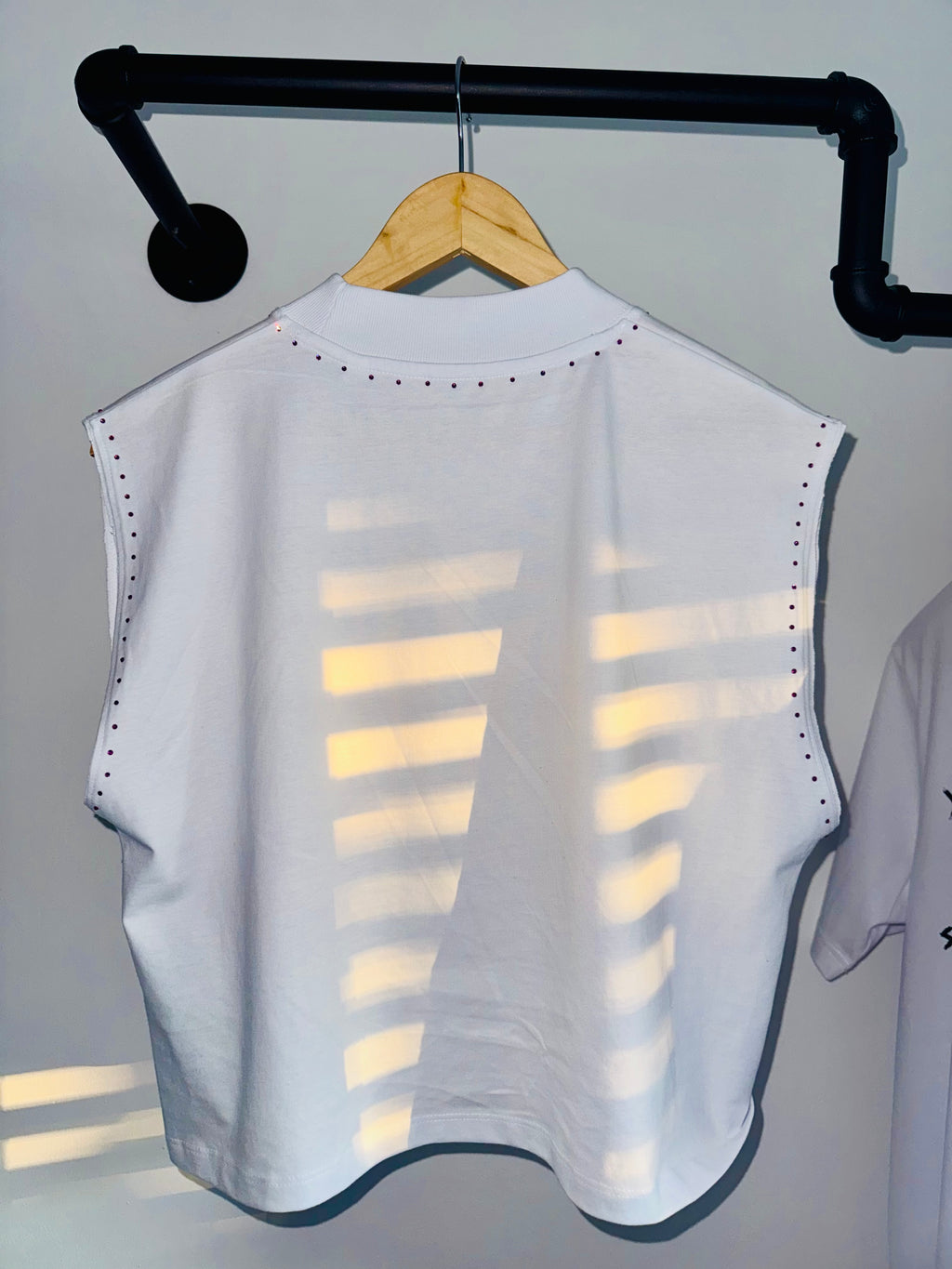 WHO GIVES A FUCK??? studded crop top